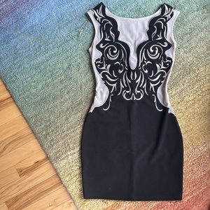 Lipsy London Body Con Embroidered Dress